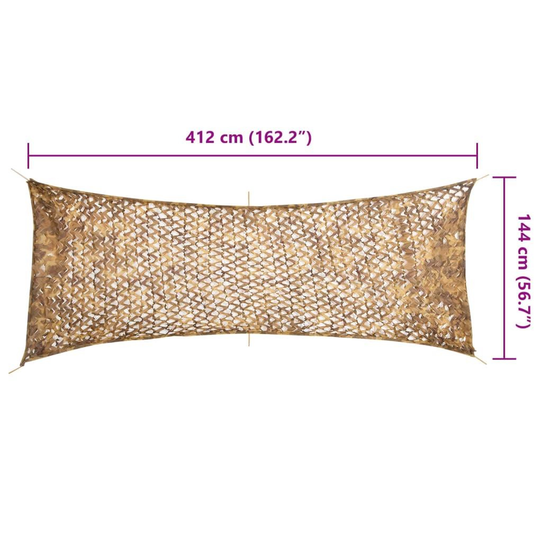 Voir la diapositive 6 : VIDAXL Filet de camouflage avec sac de rangement 412x144 cm sable
