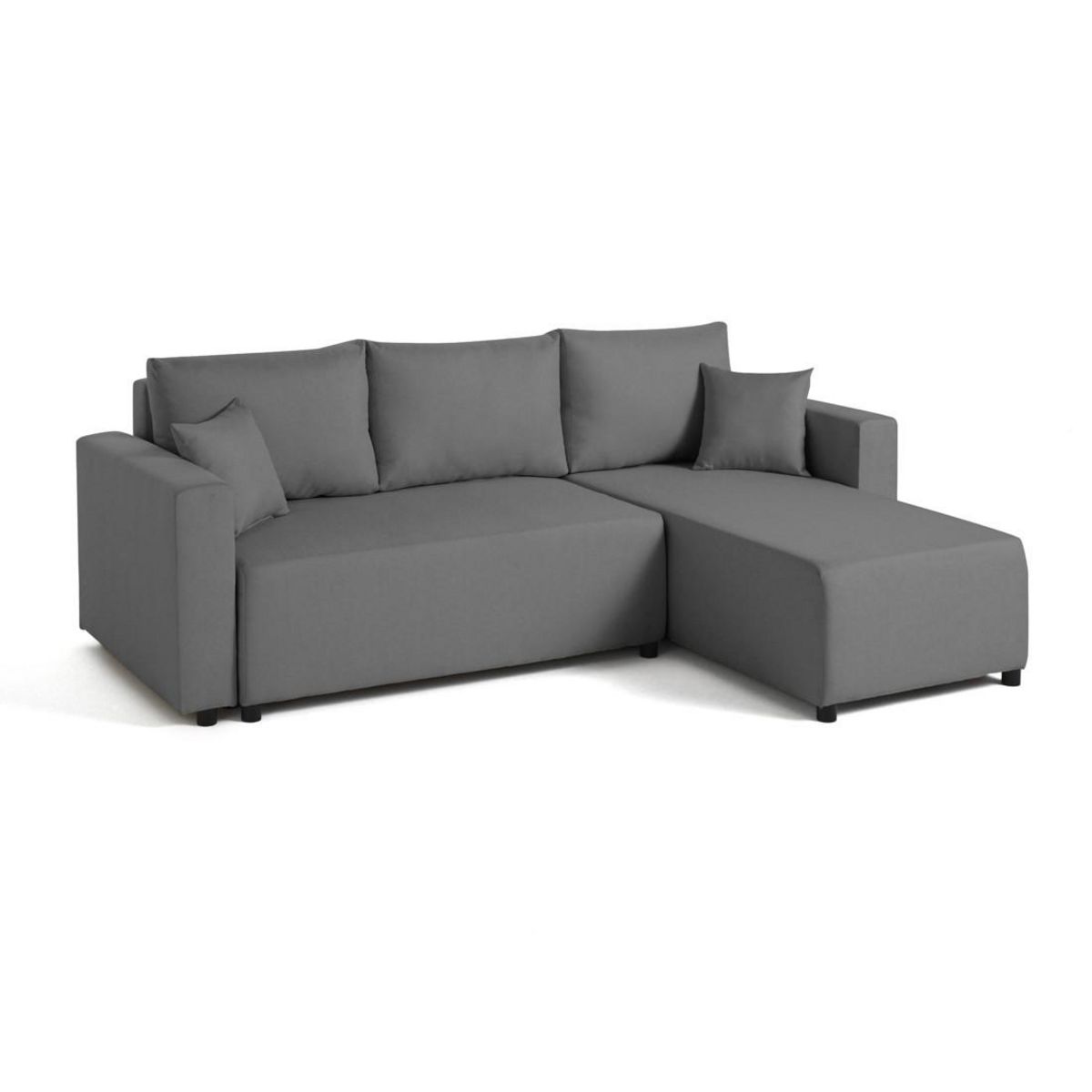 BEST MOBILIER Regala - canapé d'angle réversible - 4 places - convertible avec coffre - en tissu