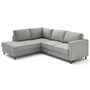 Voir la diapositive 5 : LISA DESIGN Jake - canapé d'angle gauche 5 places convertible en tissu velours relief
