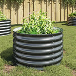 VIDAXL Lit sureleve de jardin 80x80x44 cm Acier galvanise Gris