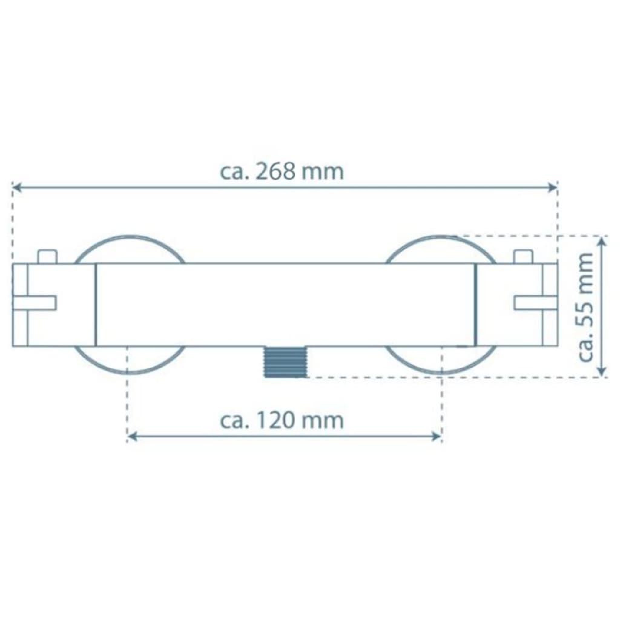 Voir la diapositive 6 : SCHUTTE SCHÜTTE Mitigeur de douche thermostatique LONDON 5,5 cm