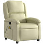 Voir la diapositive 4 : VIDAXL Fauteuil de massage inclinable creme cuir veritable