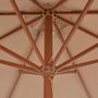 Voir la diapositive 5 : VIDAXL Parasol d'exterieur avec mat en bois 300 cm taupe