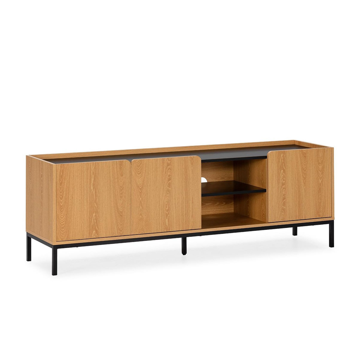 VS VENTA-STOCK Meuble Tv Curva 3 portes couleur Chêne