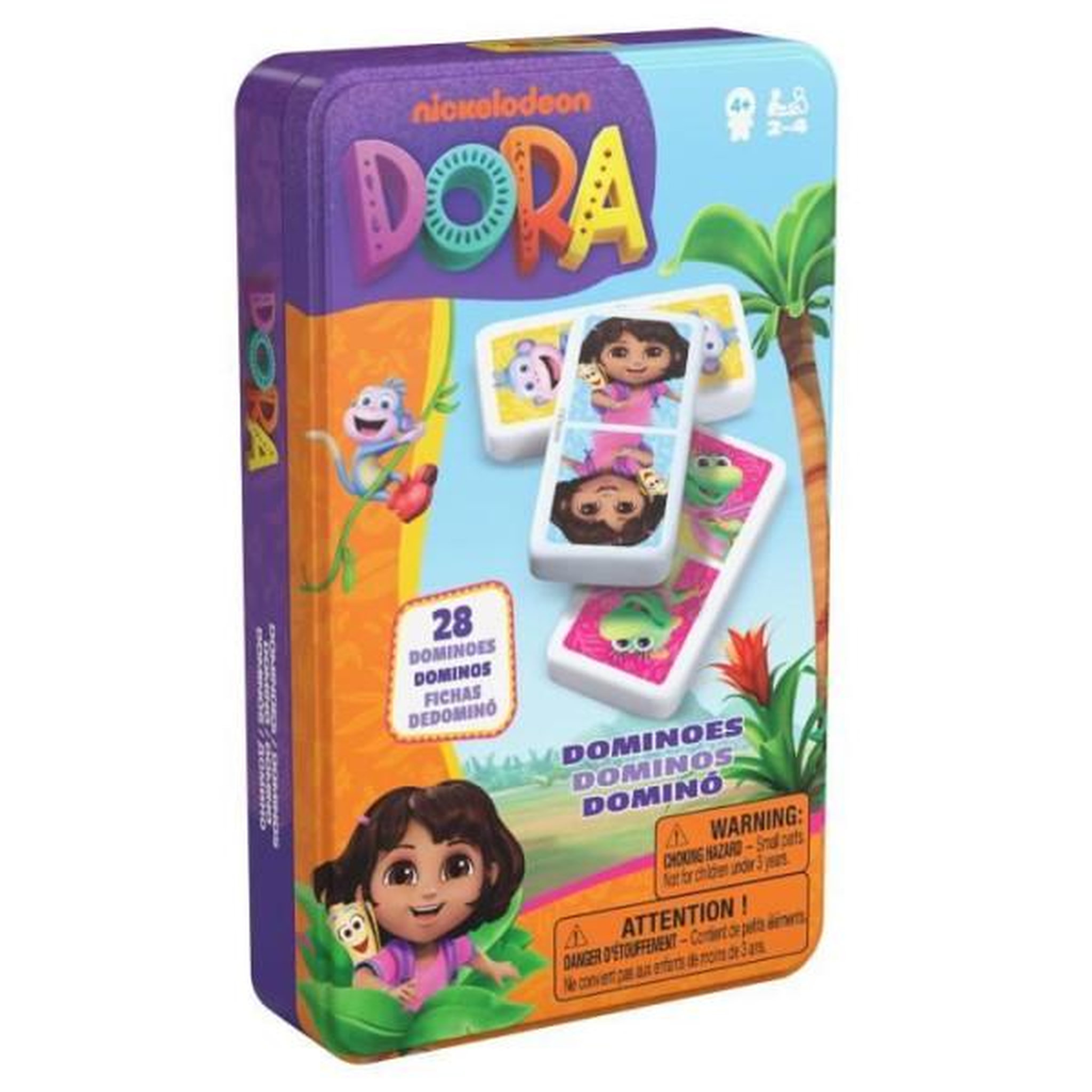 Spin Master Dominos - Boite métal - Dora - Games