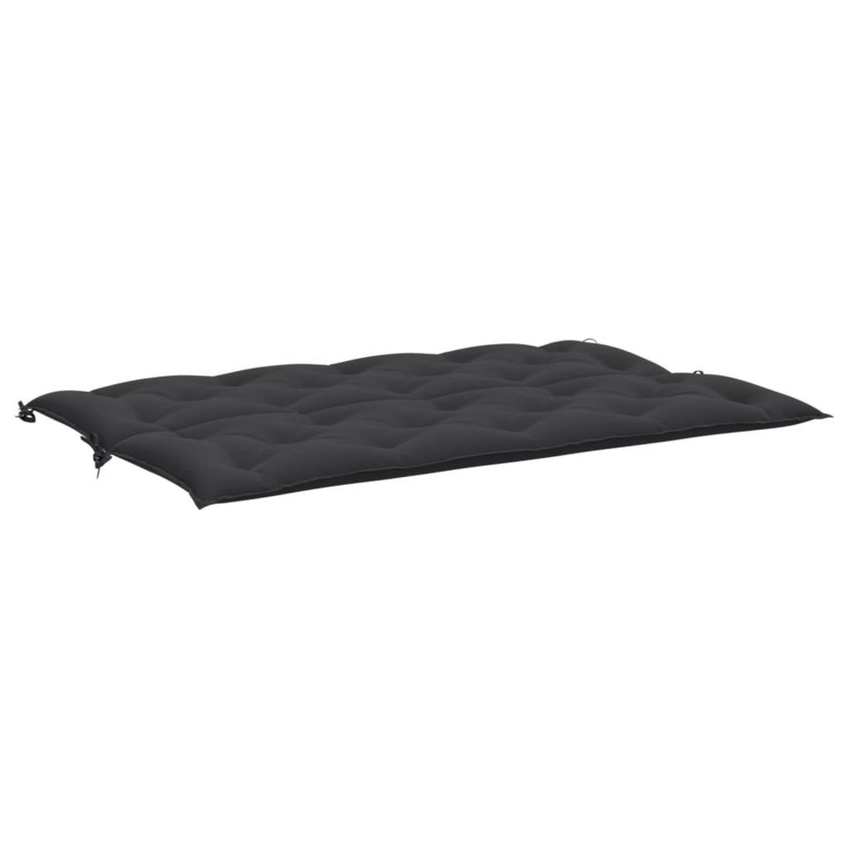 VIDAXL Coussin de banc de jardin noir 150x(50+50)x7 cm tissu oxford