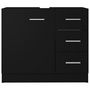 Voir la diapositive 5 : VIDAXL Armoire d'evier Noir 63x30x54 cm Bois d'ingenierie