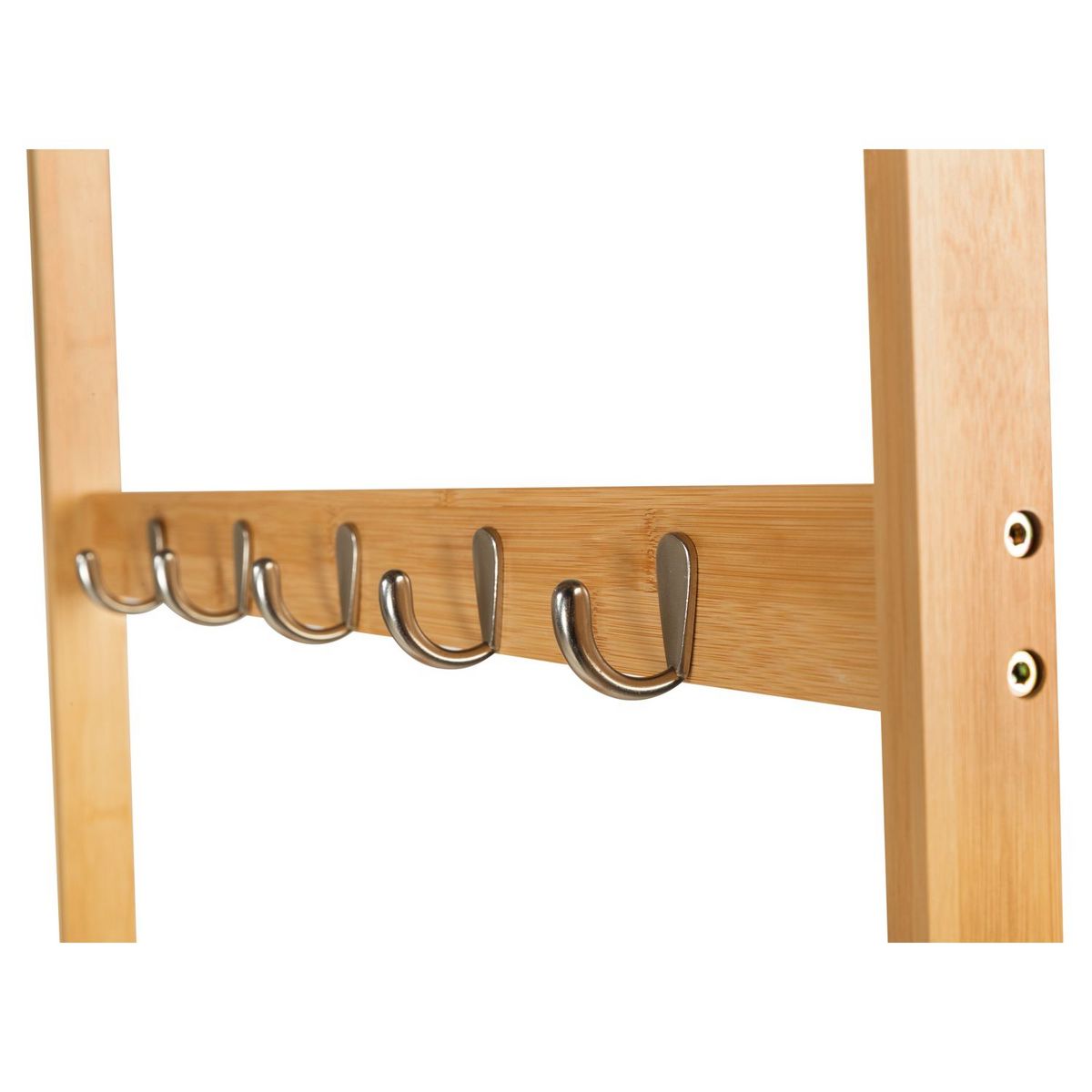 Meuble d'entrée vestiaire porte manteau range chaussures en bambou MAOA