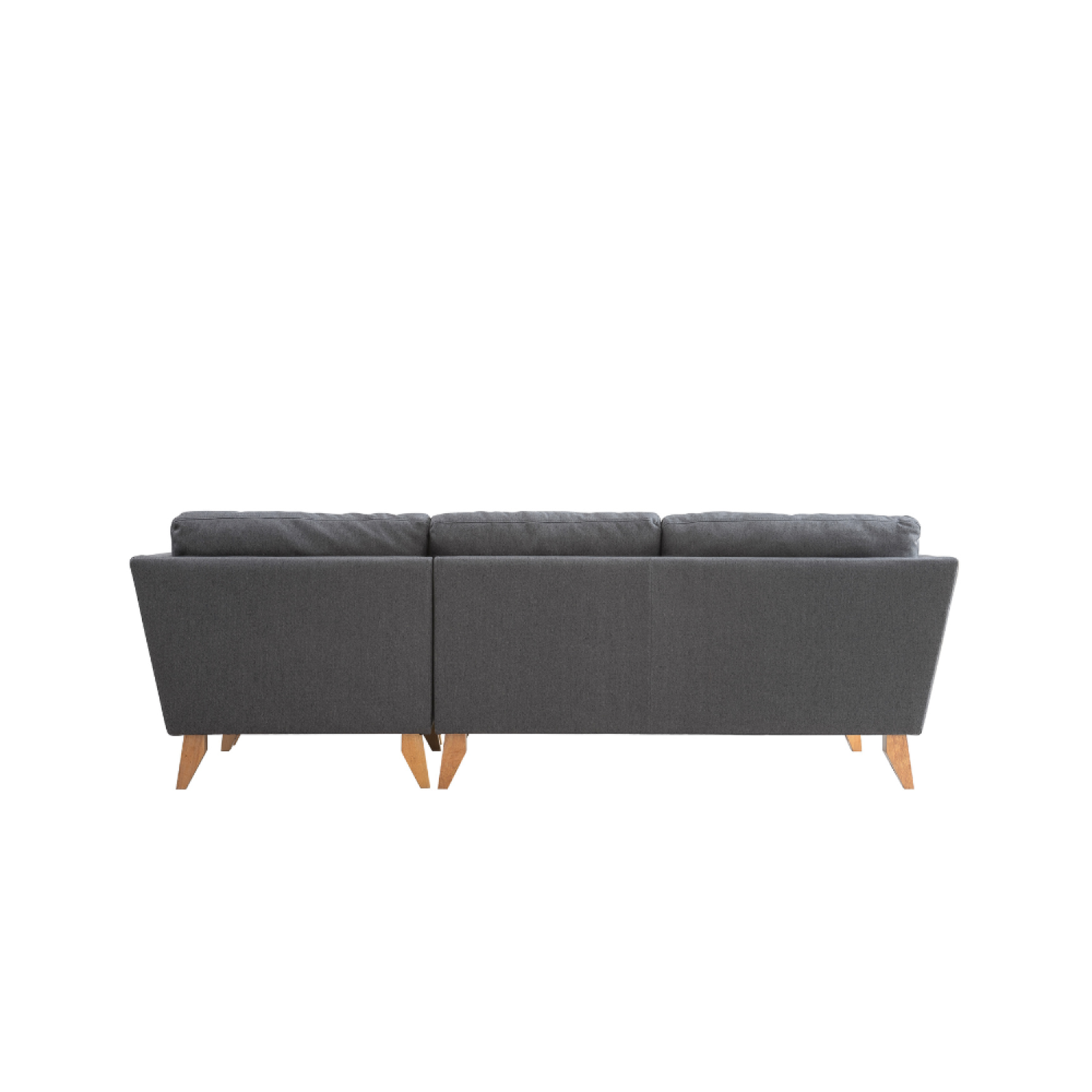 Voir la diapositive 6 : CONCEPT USINE Canapé d'angle réversible 4 places en tissu gris foncé norden