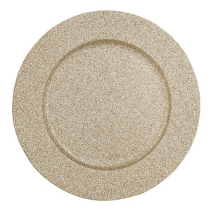 Assiette De Présentation Noël - 33 Cm, Motif Flocon Argent, Pour Fêtes