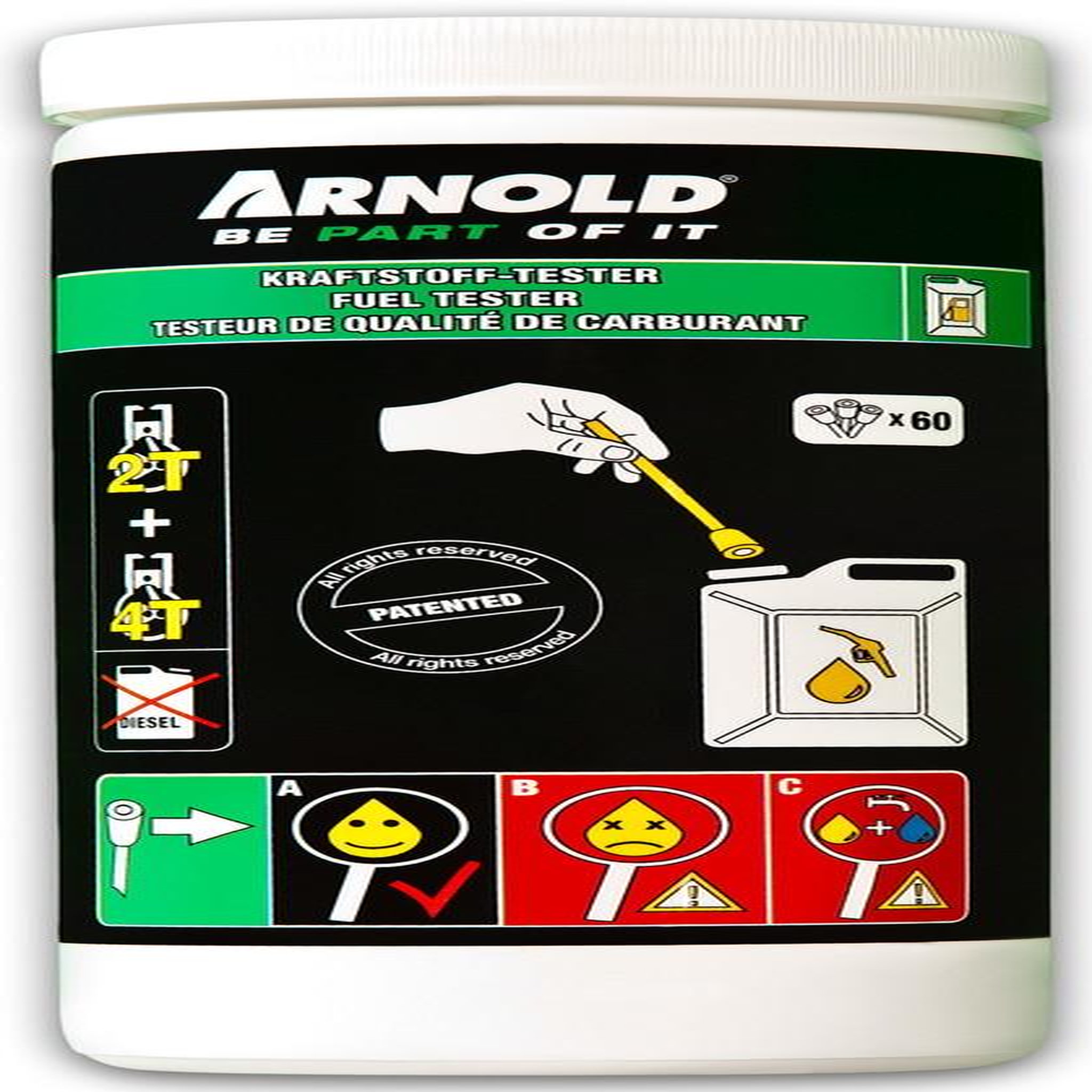 ARNOLD Boîte de 60 testeur d'essence 2-en-1