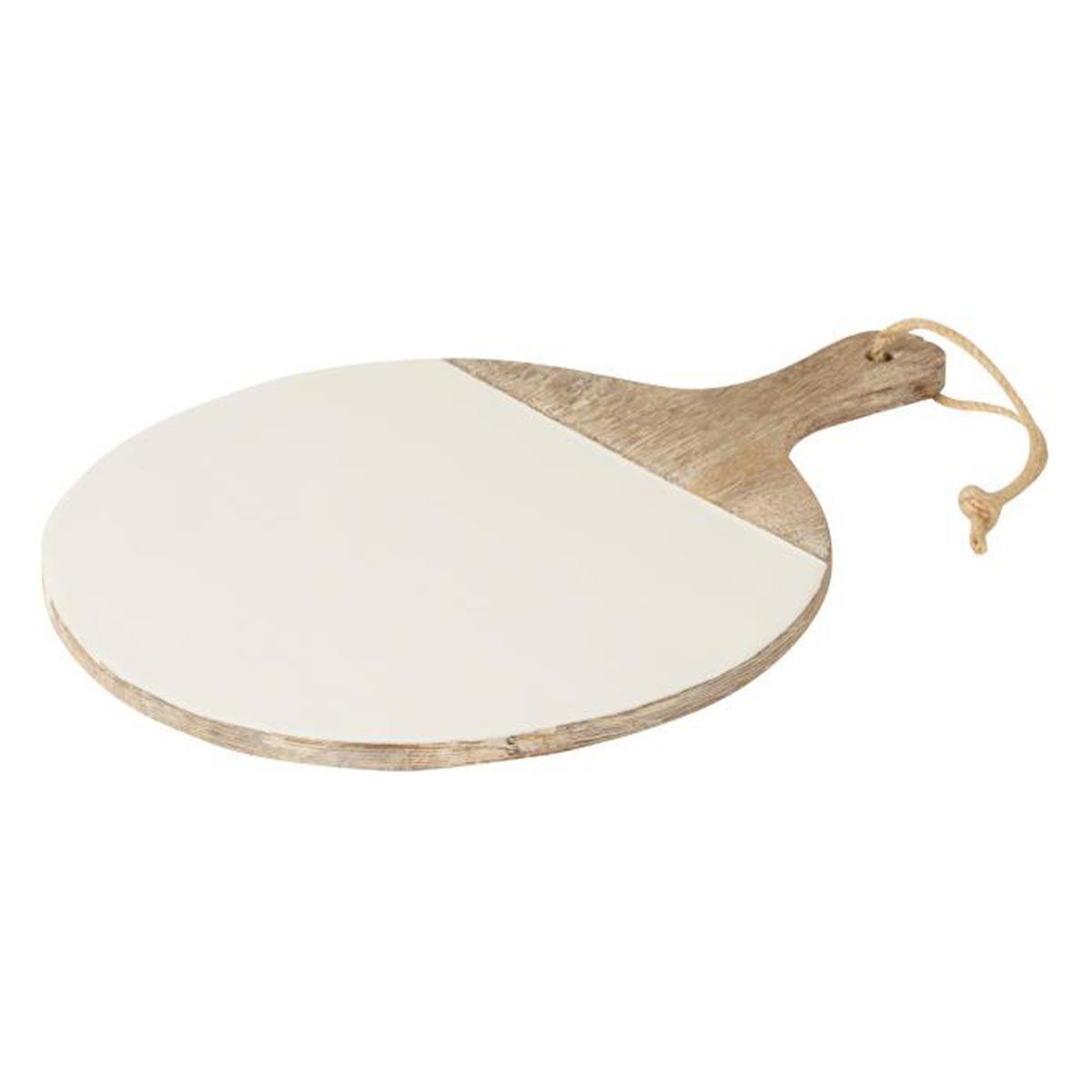 Voir la diapositive 1 : J-LINE Planche à découper en bois  aliments  40cm blanc