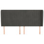 Voir la diapositive 3 : VIDAXL Tete de lit avec oreilles Gris fonce 203x23x118/128 cm Velours