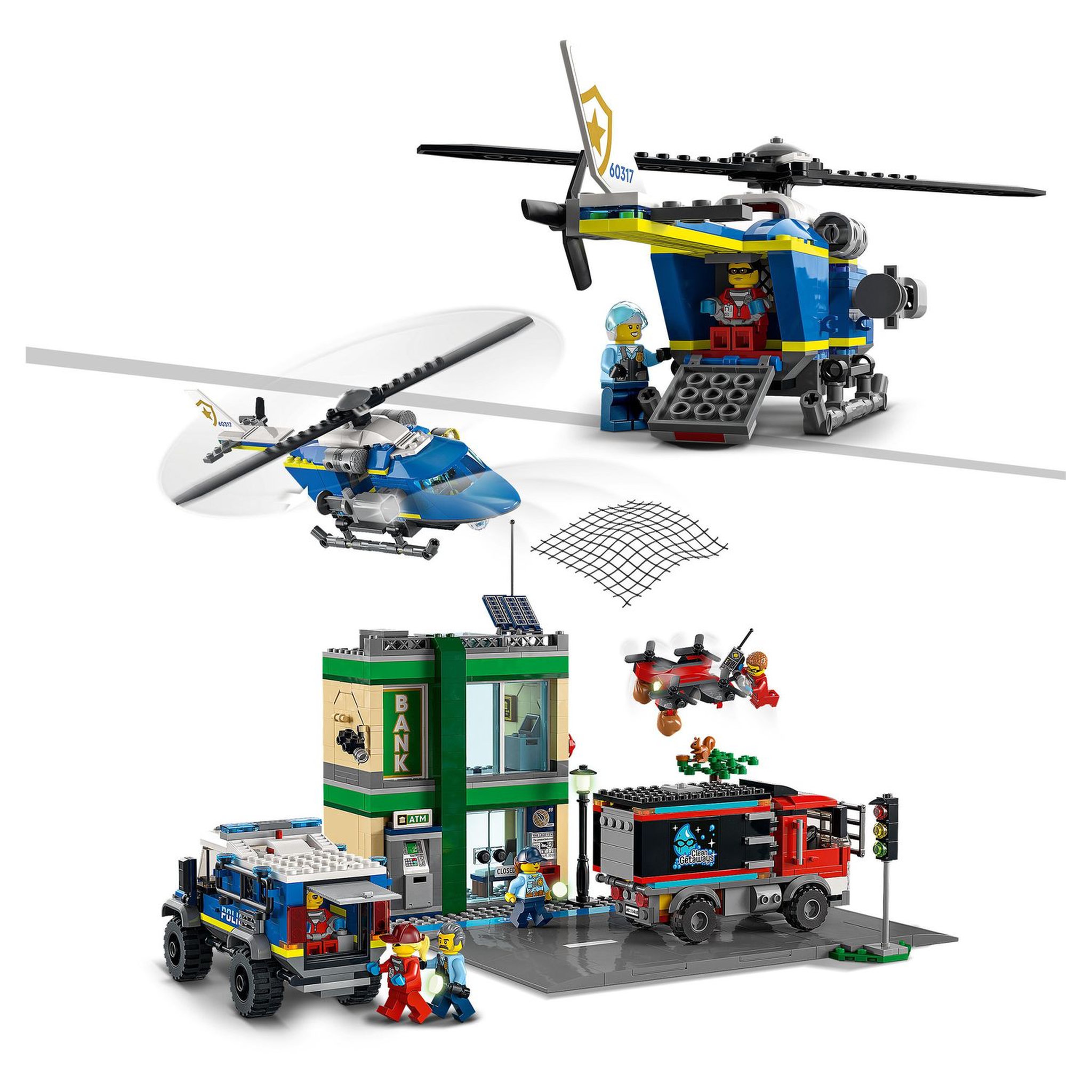 Voir la diapositive 5 : LEGO City 60317 - La course-poursuite de la police à la banque