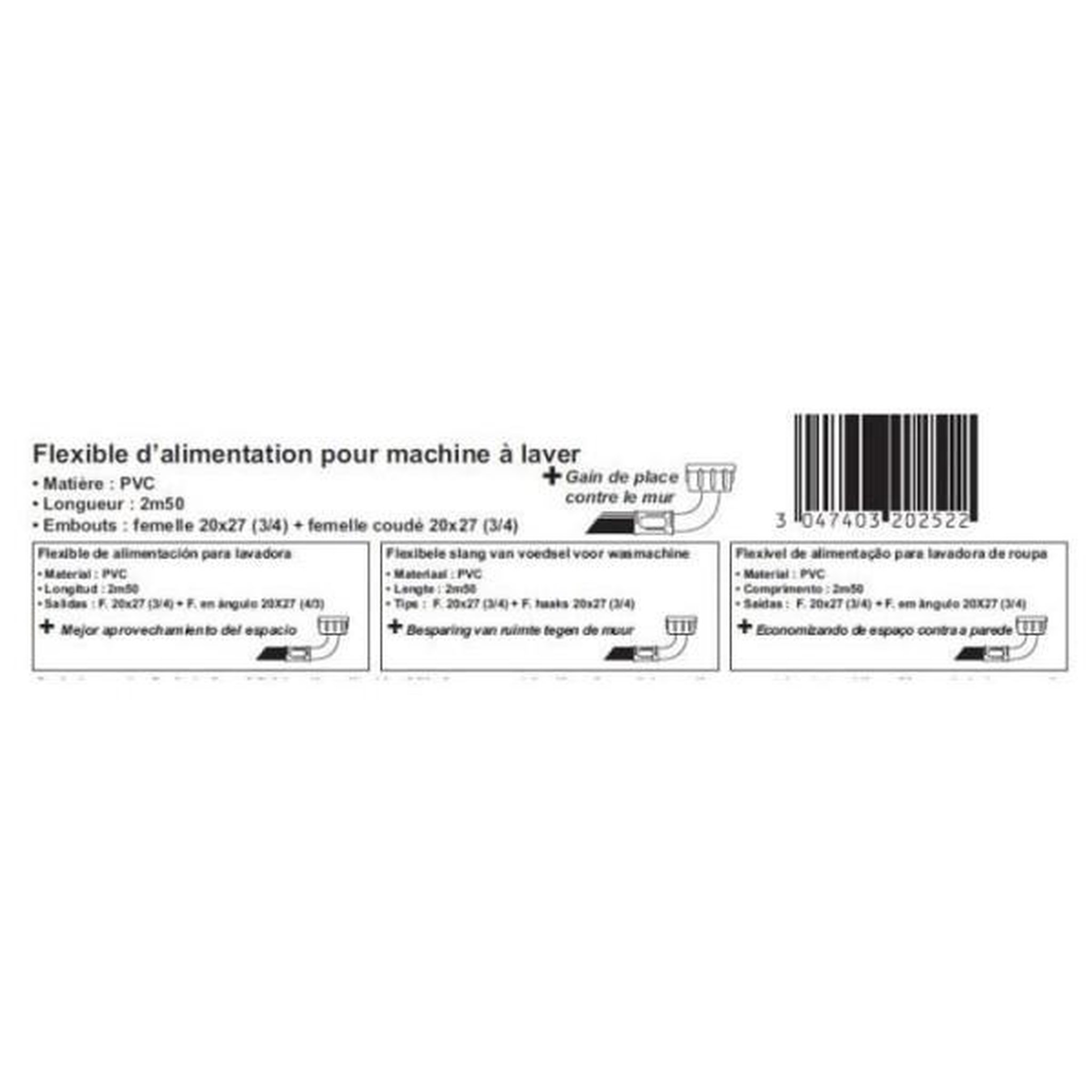 Voir la diapositive 2 : DIPRA Robinet simple pour machine a laver - dipra - male