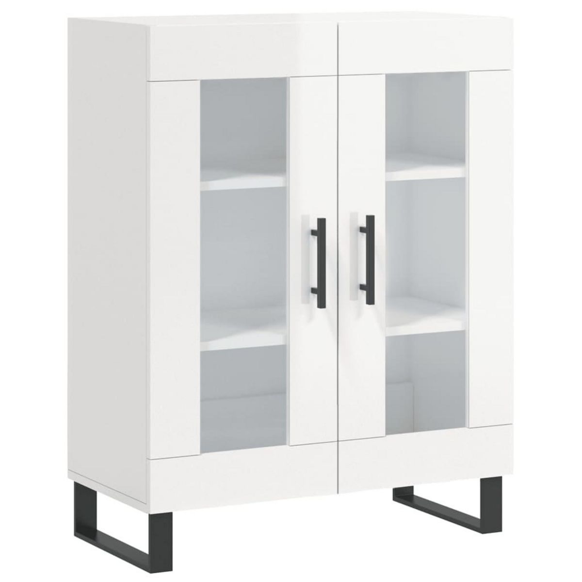 VIDAXL Buffet Blanc brillant 69,5x34x90 cm Bois d'ingenierie