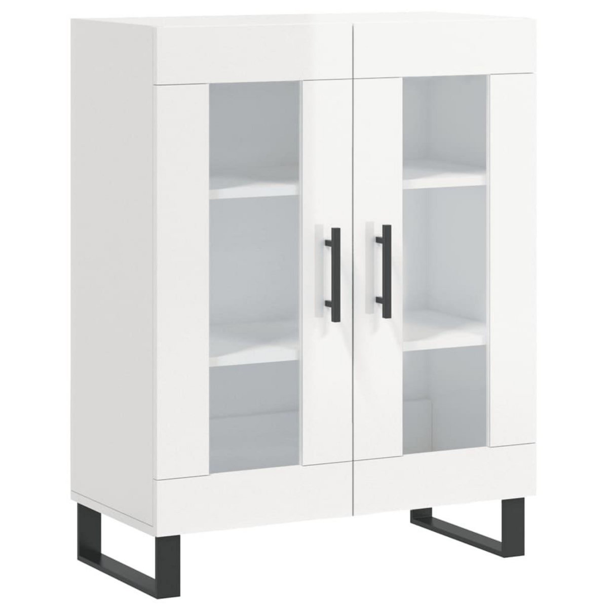 VIDAXL Buffet Blanc brillant 69,5x34x90 cm Bois d'ingenierie