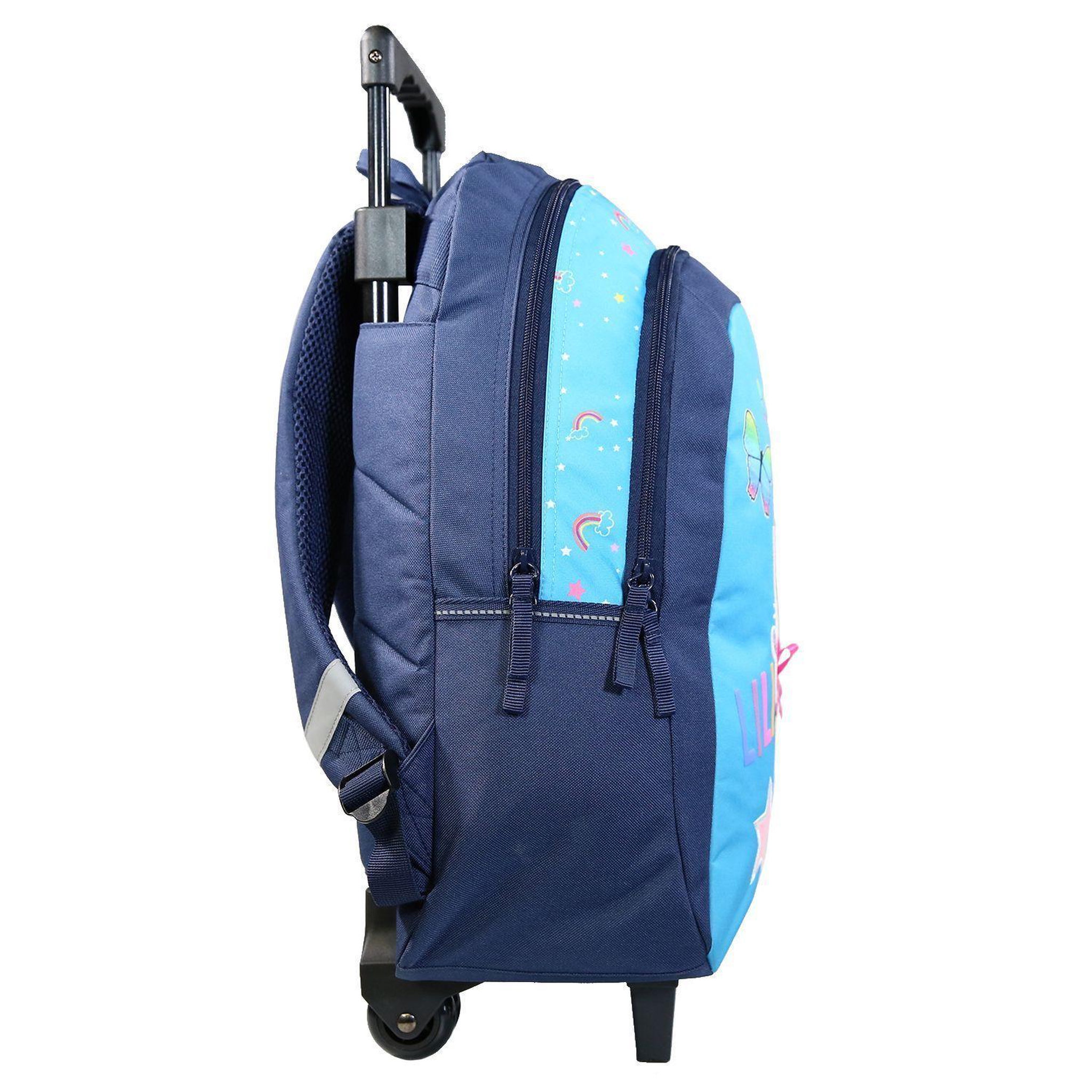 Voir la diapositive 3 : Bagtrotter BAGTROTTER Sac à dos à roulettes Lili Lou Bleu