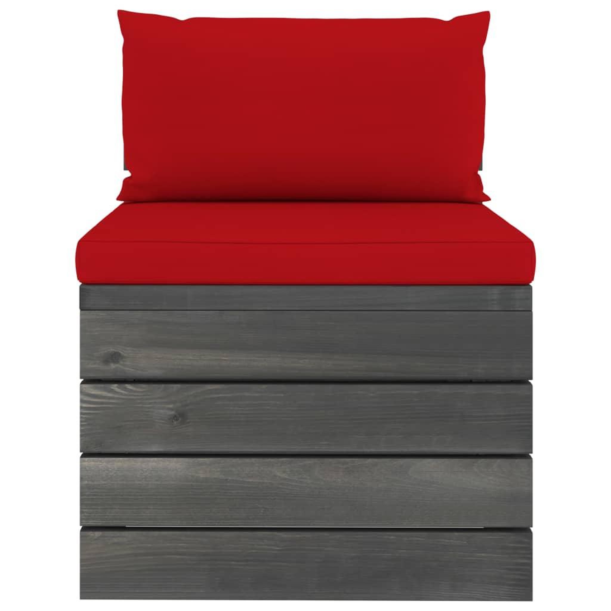 Voir la diapositive 4 : VIDAXL Salon palette de jardin 2 pcs avec coussins Bois de pin massif