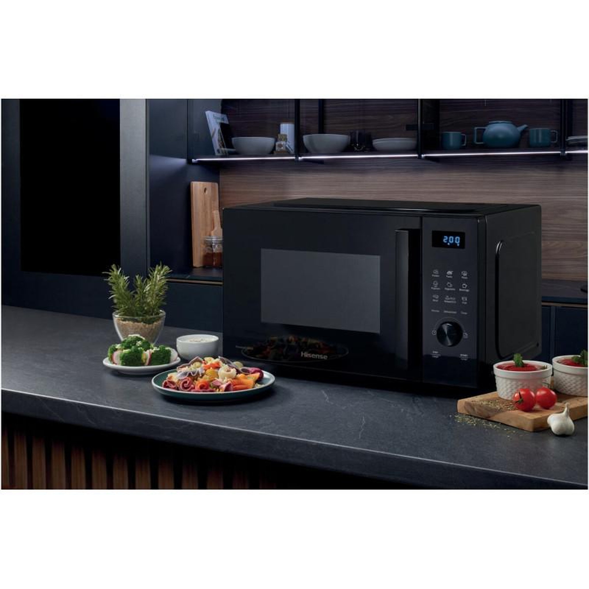 Voir la diapositive 3 : Hisense Micro-ondes solo 23l 800w noir - h23mobsd1h