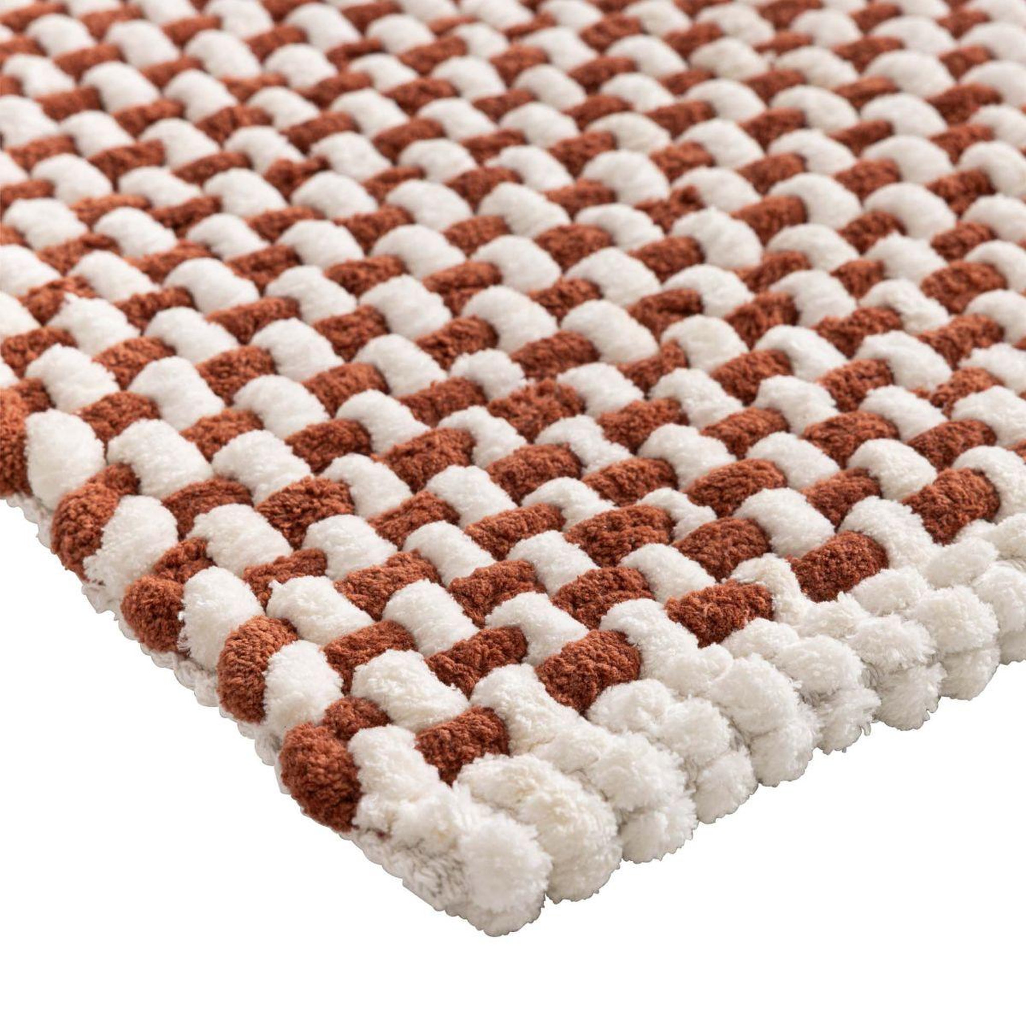 Voir la diapositive 3 : Douceur d'Intérieur Tapis de bain en chenille  rafael  50x80cm terracotta