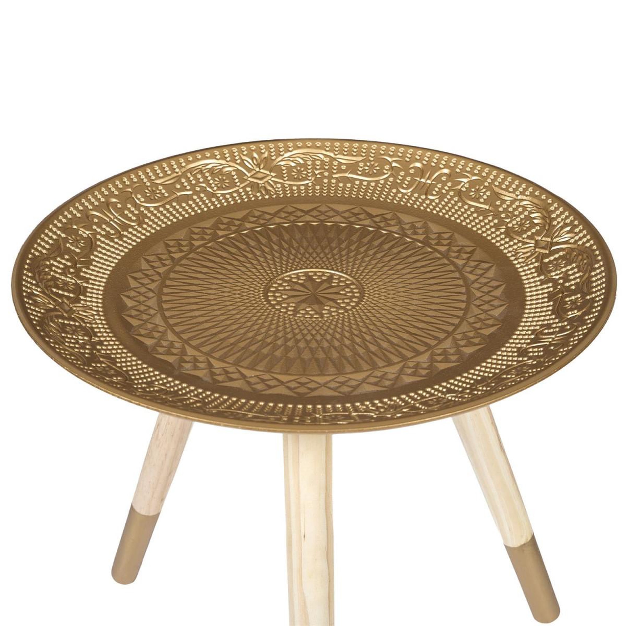 Voir la diapositive 2 : The Home Deco Factory Table d'appoint design  mirage  42cm or