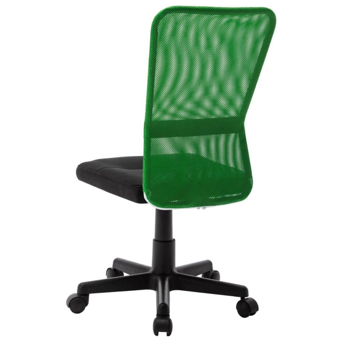 VIDAXL Chaise de bureau Noir et vert 44x52x100 cm Tissu en maille