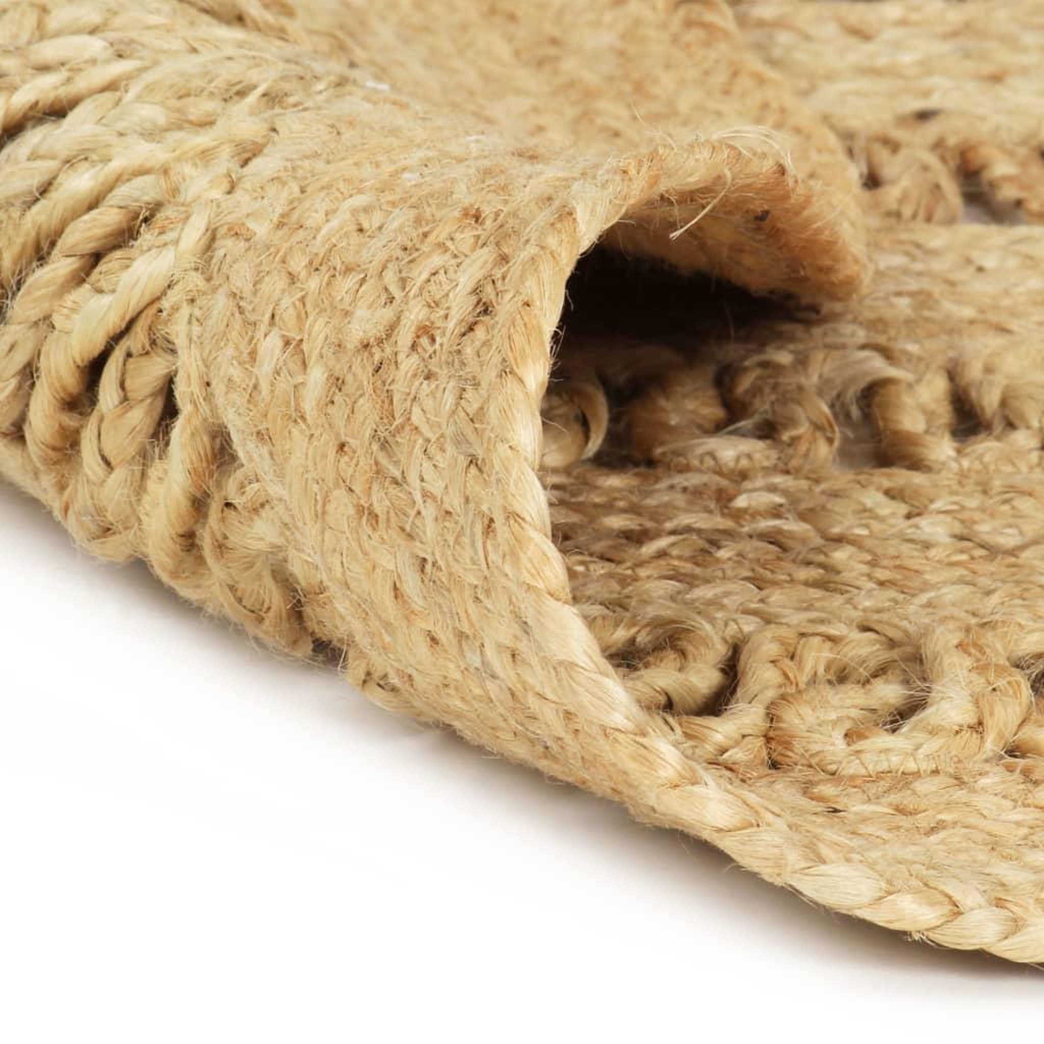 Voir la diapositive 2 : VIDAXL Tapis fait a la main Jute tressee 180 cm