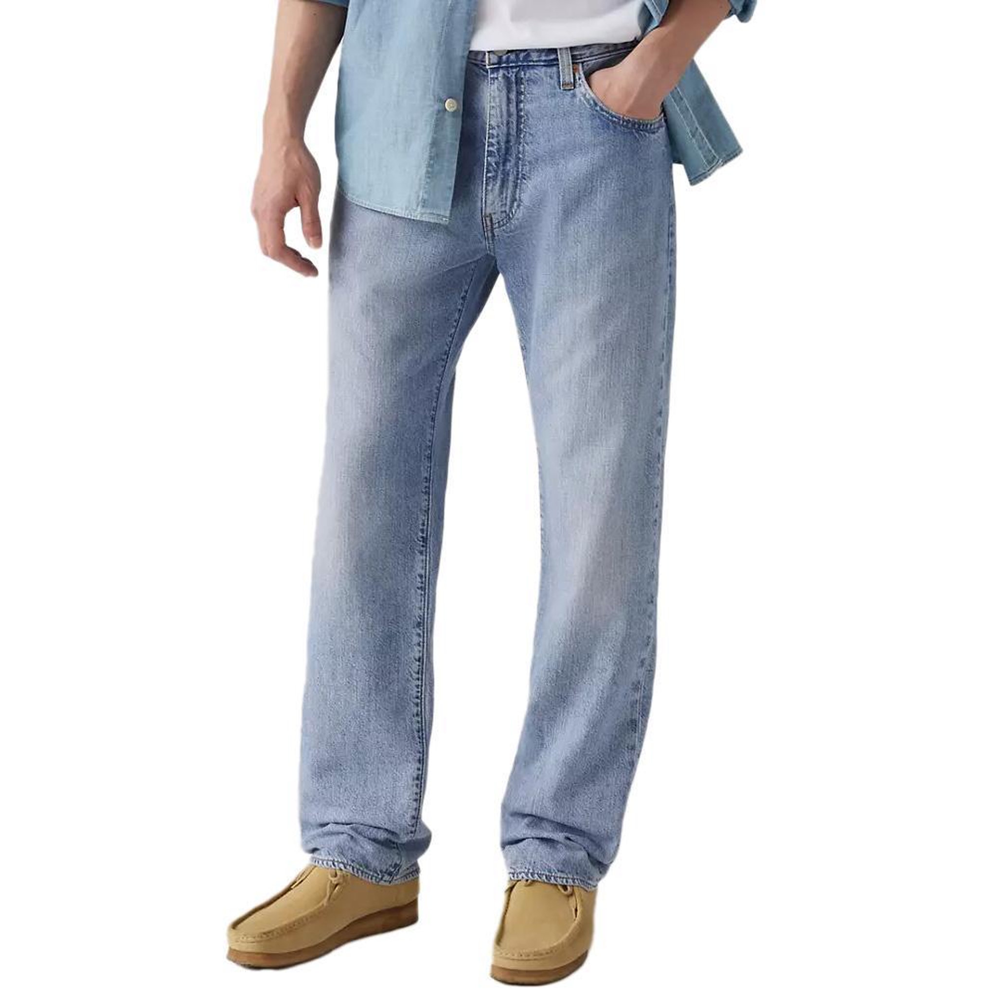 Levi's Jean 555  Délavé Homme Levi's Relaxed Straight 000LO. Coloris disponibles : Bleu