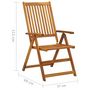 Voir la diapositive 5 : VIDAXL Chaises pliables de jardin lot de 8 Bois d'acacia solide