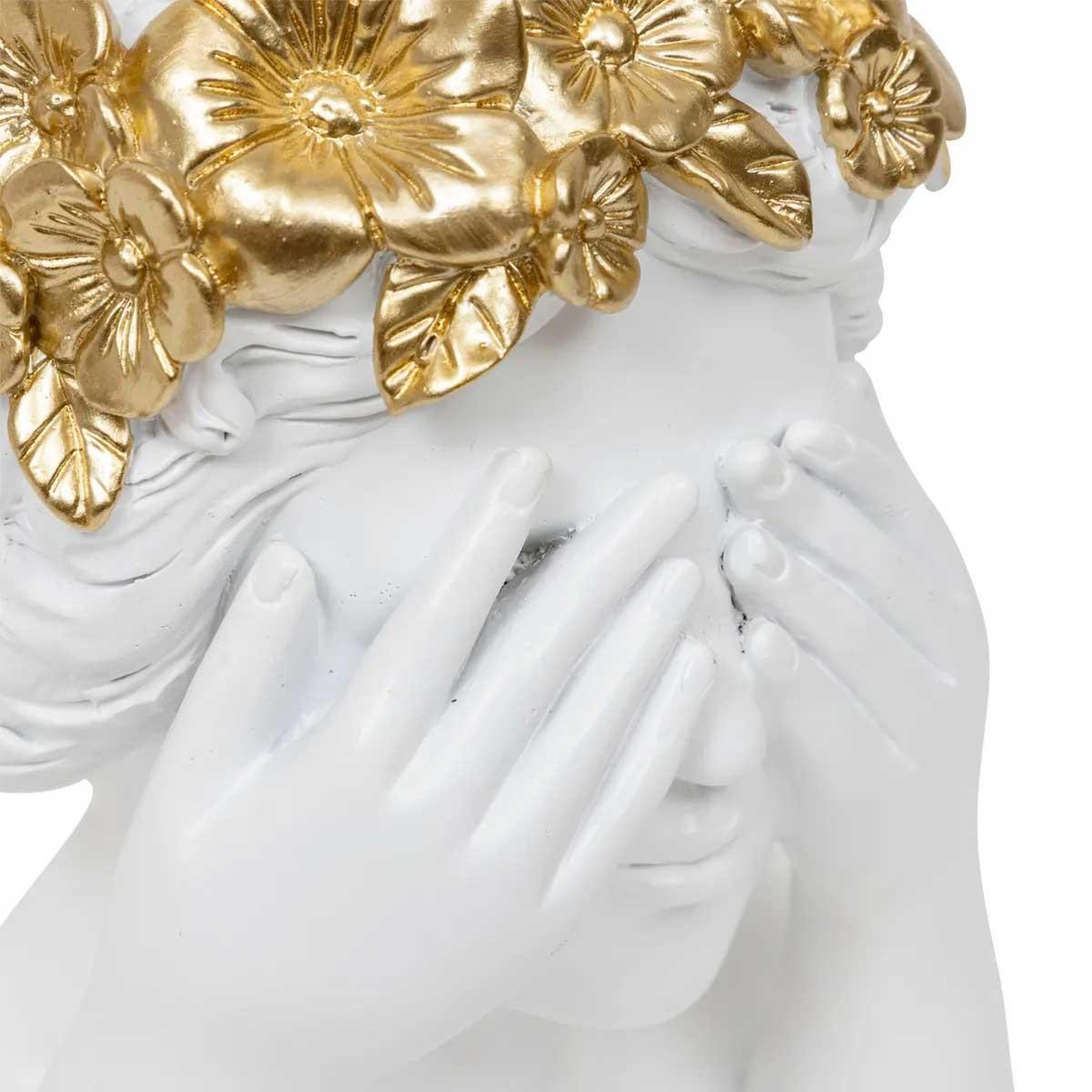 Voir la diapositive 2 : ATMOSPHERA Tête femme déco  wild romance  22cm blanc