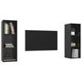 Voir la diapositive 3 : VIDAXL Meubles TV muraux 2 pcs Noir brillant Bois d'ingenierie