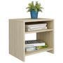 Voir la diapositive 3 : VIDAXL Tables de chevet 2pcs Chene sonoma 40x30x40cm Bois d'ingenierie