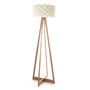 Voir la diapositive 4 : ATMOSPHERA Lampadaire bambou Moki - Hauteur 150 cm - Blanc