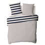 Voir la diapositive 5 : FUTURE HOME Parure de lit 2 personnes à rayures réversible