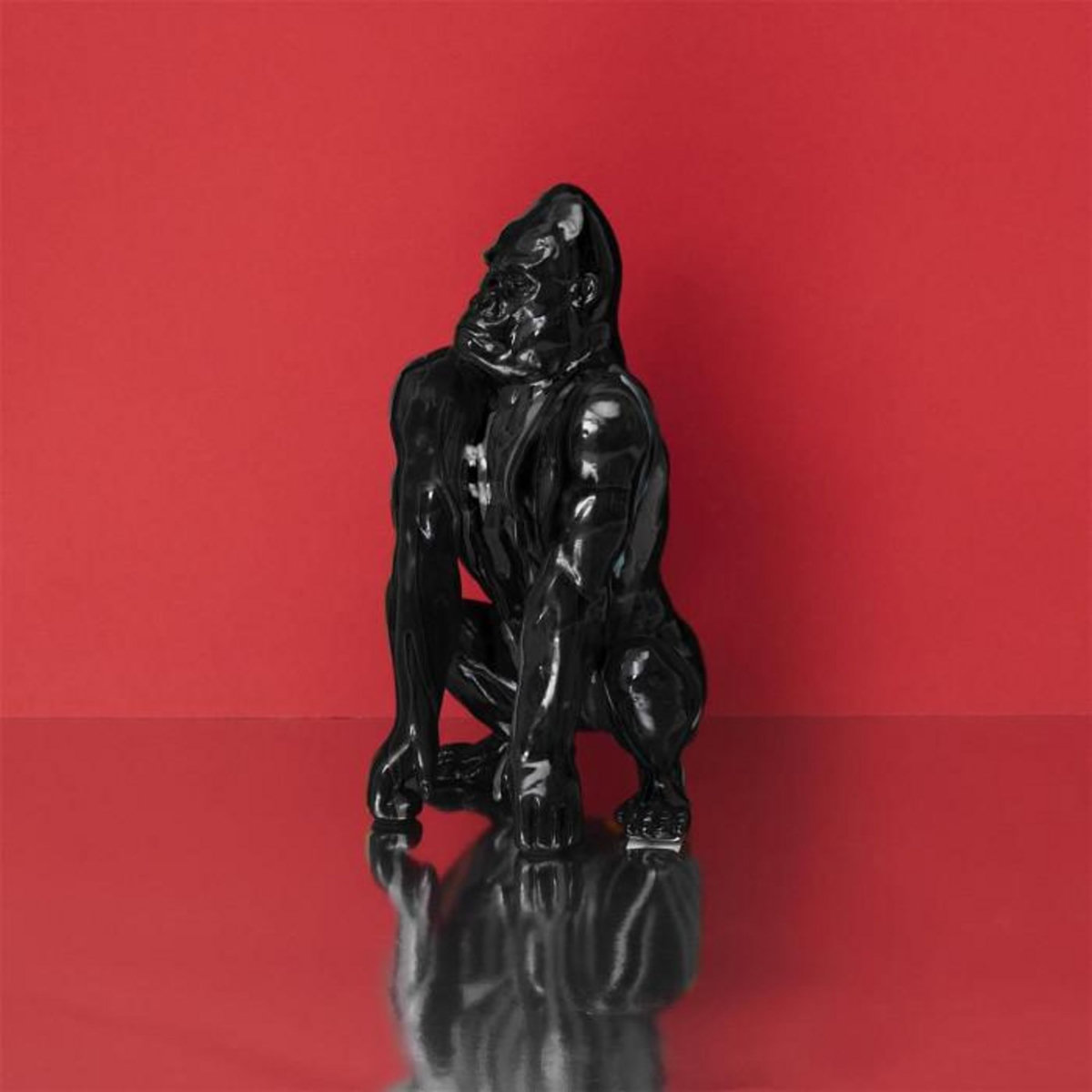 Paris Prix Statuette Déco Gorille  Sculpture  24cm Noir