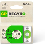 GP BATTERIES Pile rechargeable C ReCyckO lot de 2 3000mAh