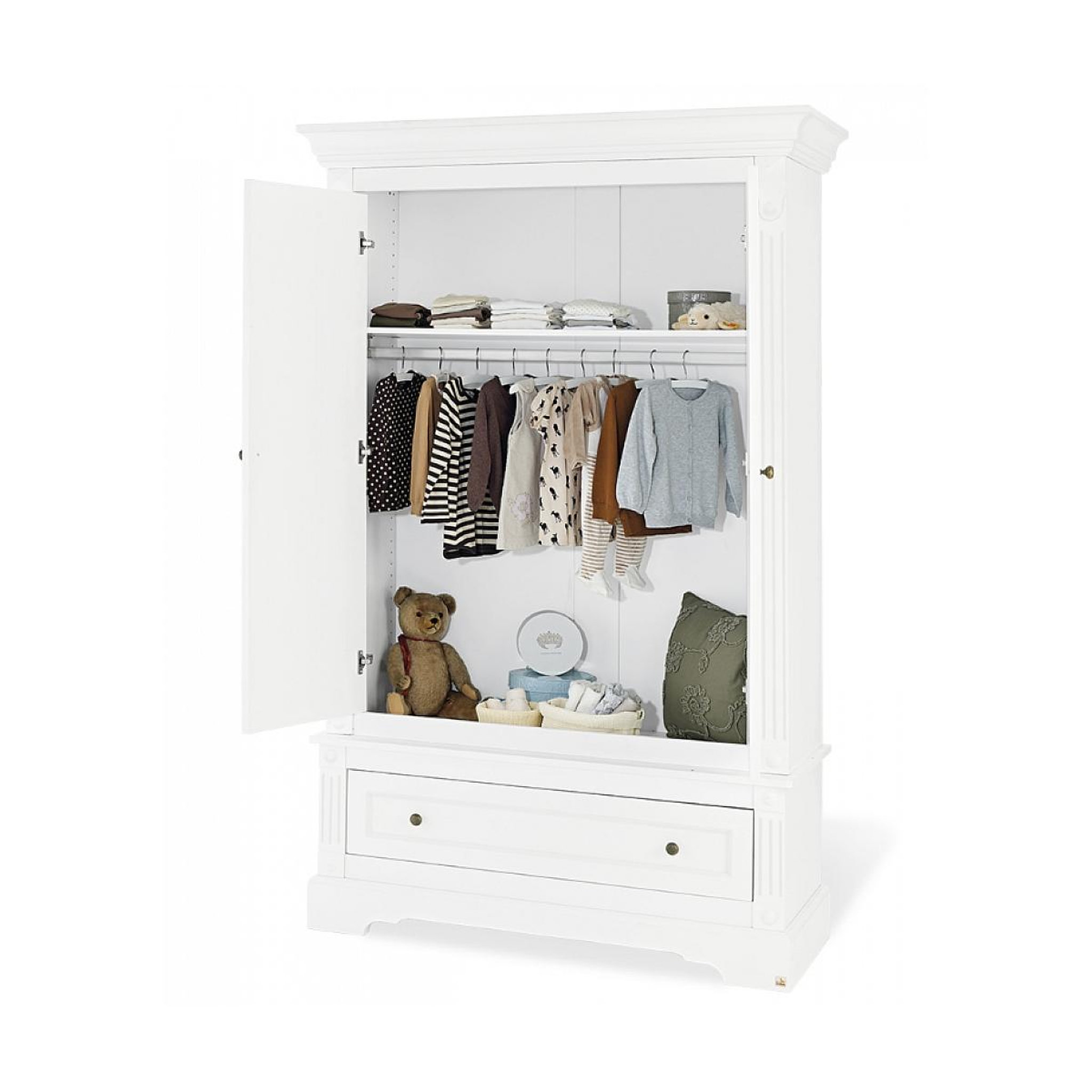 Voir la diapositive 2 : Pinolino Armoire  Emilia L 128 x P 58 x H 208