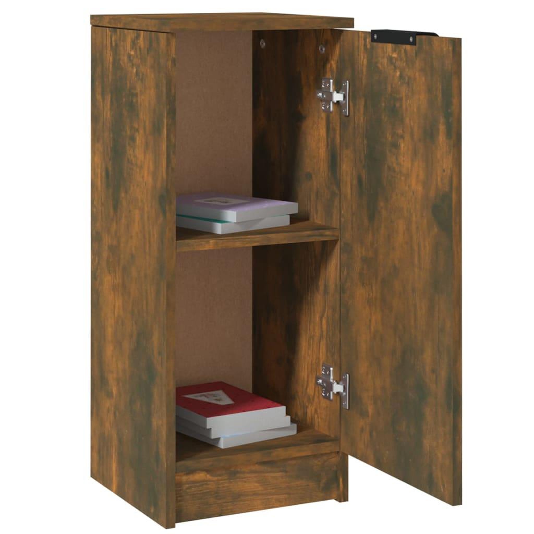 Voir la diapositive 4 : VIDAXL Buffets 2 pcs Chene fume 30x30x70 cm Bois d'ingenierie