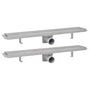 Voir la diapositive 2 : VIDAXL Drain de douche lineaire 2 pcs 730 x 140 mm Acier inoxydable