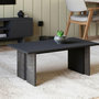 Voir la diapositive 4 : Habitat et Jardin Table basse en bois  Ravello  - 90 x 50 x 40 cm - Gris anthracite marbré