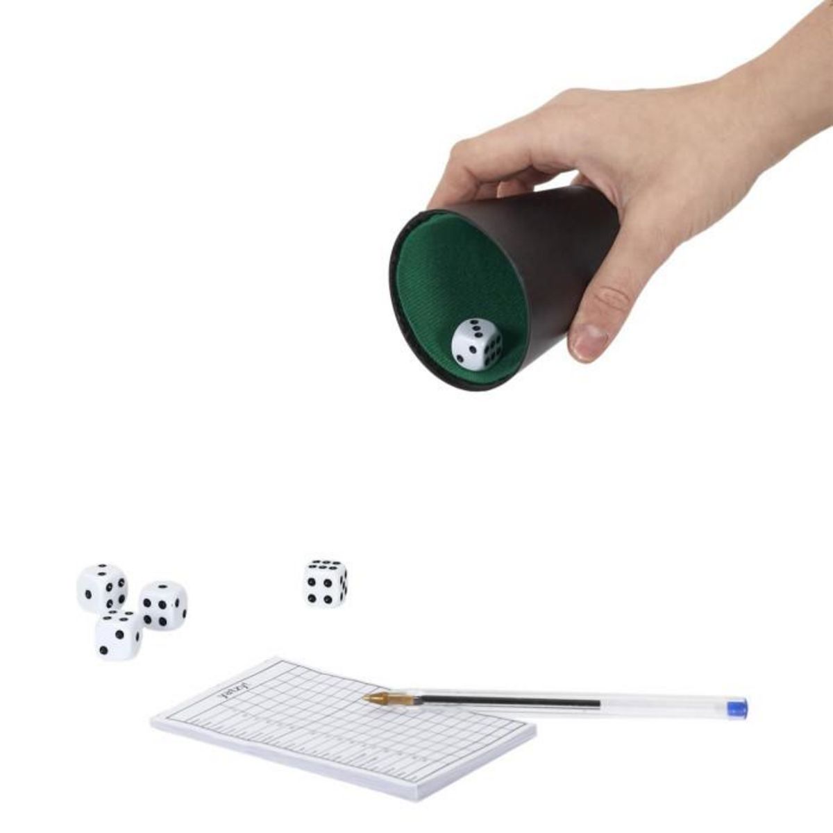 Paris Prix Jeu de Dés avec Gobelet  Yams  8cm Noir