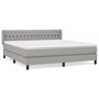 Voir la diapositive 1 : VIDAXL Sommier a lattes de lit avec matelas Gris clair 180x200cm Tissu