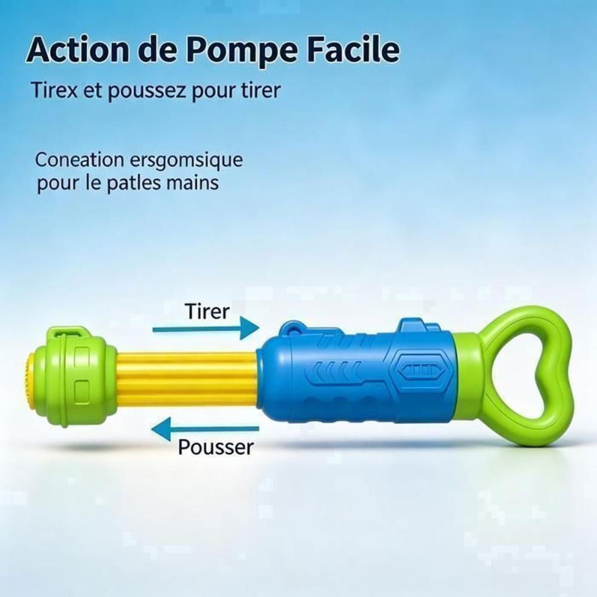 Voir la diapositive 4 : Pistolet à eau manuel lot de 2, ABS, portée 4 à 10 m, gâchette jet continu