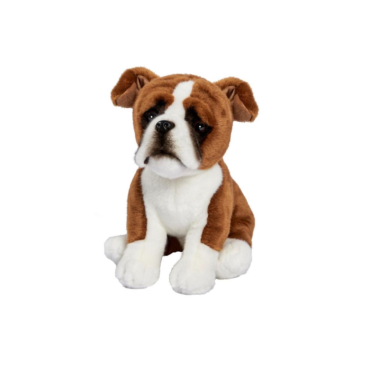 Anima Peluche Boxer Assis Réaliste de 30 Centimètres - Compagnon Idéal pour les Enfants