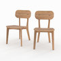 Voir la diapositive 1 : Rendez vous déco Lot de 2 chaises de jardin en bois de teck recyclé-Azia