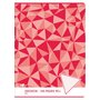 AUCHAN Cahier piqué 24x32cm 140 pages petits carreaux 5x5 rouge motif triangles