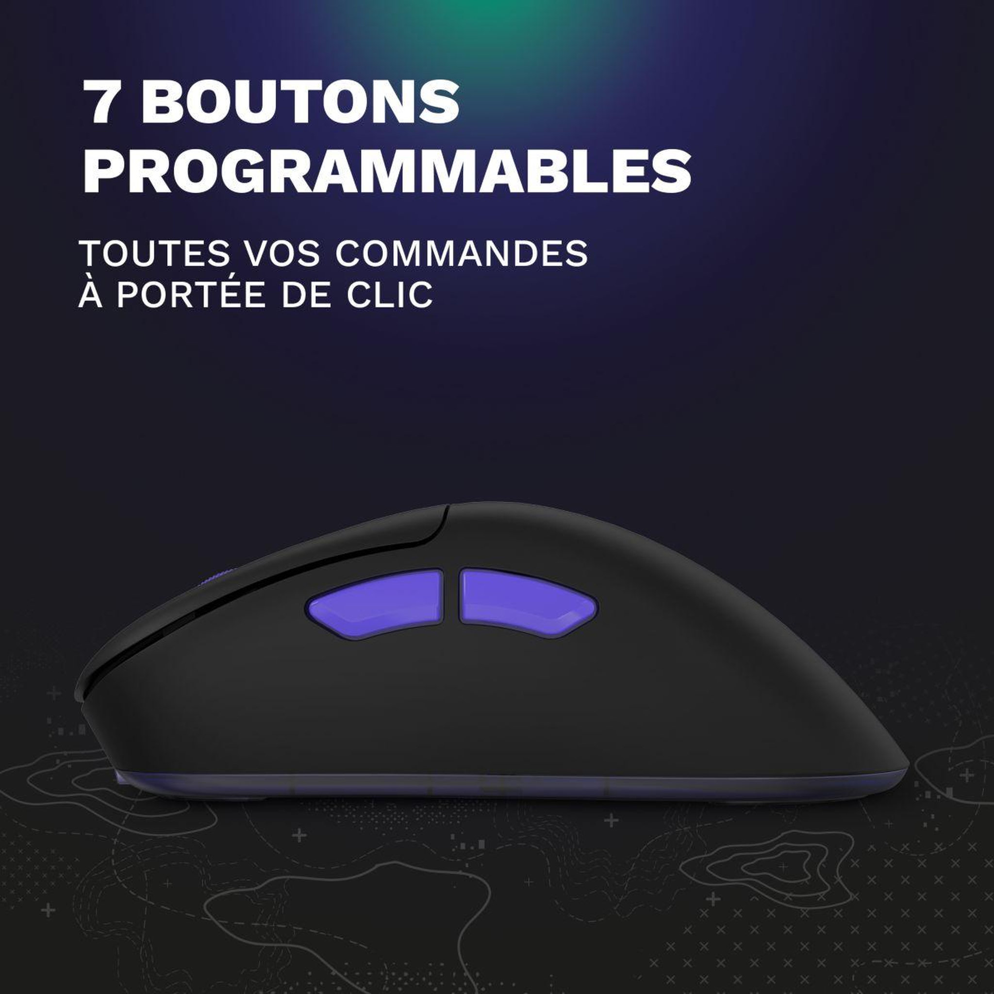 Voir la diapositive 4 : SKILLKORP Souris gamer sans fil m20 pro noir ultimate 8k