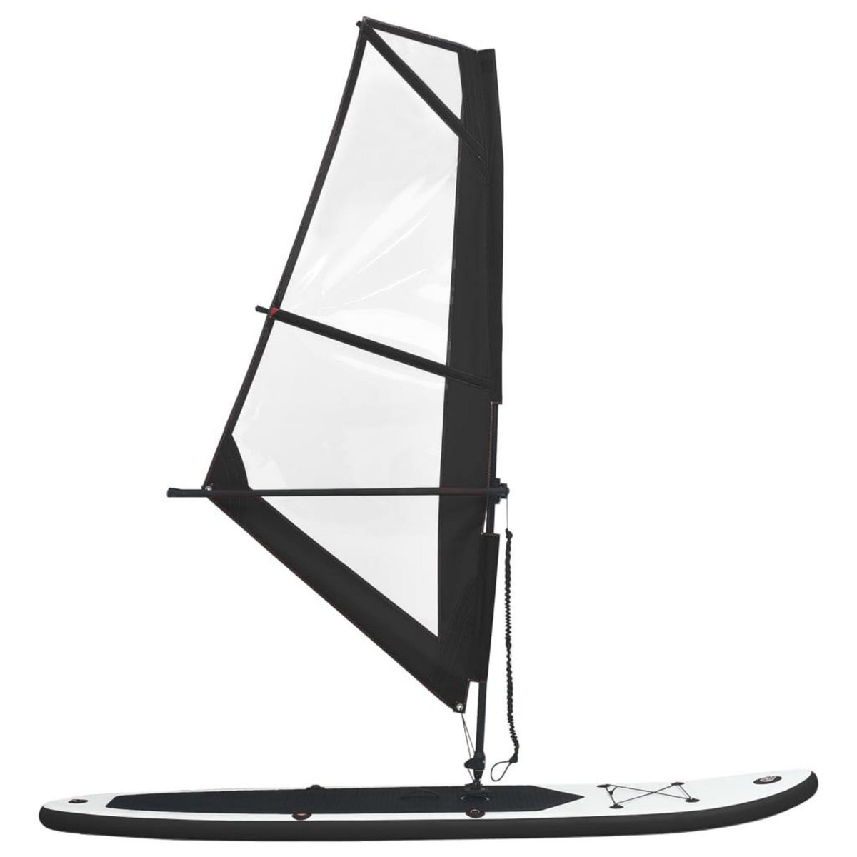 VIDAXL Ensemble de planche SUP gonflable avec voile Noir et blanc