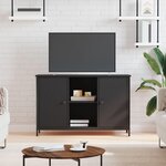 VIDAXL Meuble TV noir 100x35x65 cm bois d'ingenierie